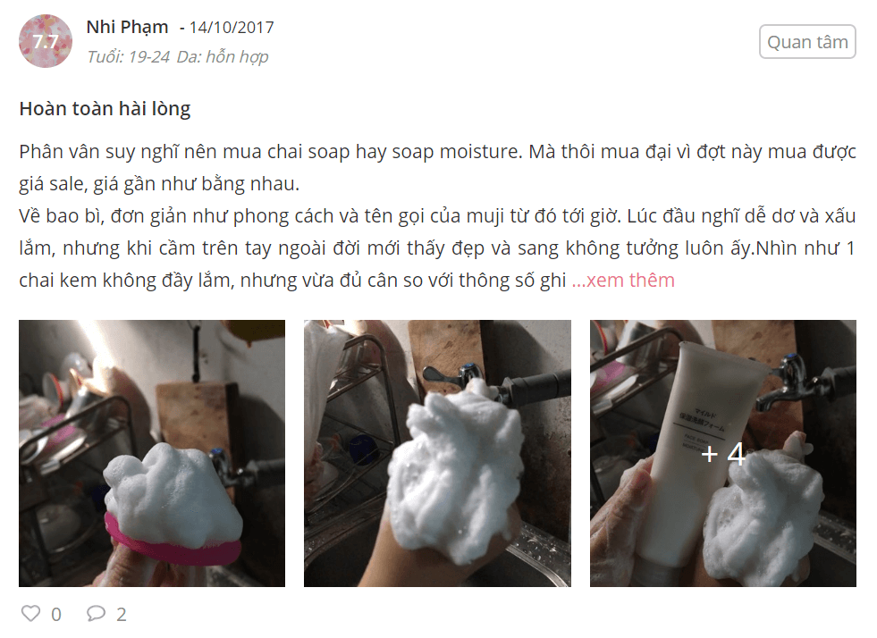 "Review" Sữa Rửa Mặt Muji Nhật Bản Có Tốt Như Lời Đồn? 8 review sua rua mat muji 2