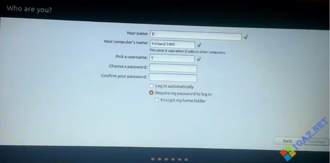 Hướng dẫn cài Ubuntu song song Win 10 chỉ vài bước 16 Tạo tài khoản, mật khẩu