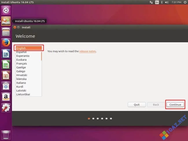 Hướng dẫn cài Ubuntu song song Win 10 chỉ vài bước 7 Thiết lập ngôn ngữ