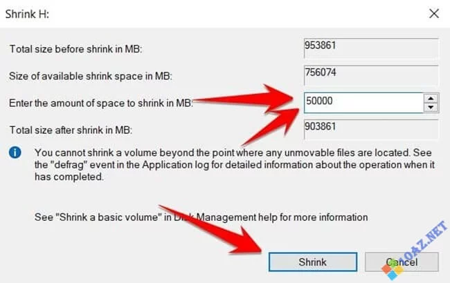 Hướng dẫn cài Ubuntu song song Win 10 chỉ vài bước 4 Nhập dung lượng cần thiết