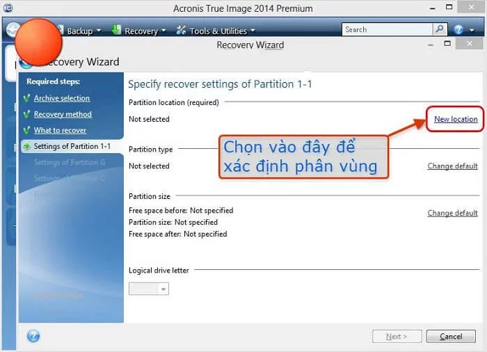 Cách download và Ghost Win 10 32bit/64bit No Soft&Full Soft 16 Chọn New location
